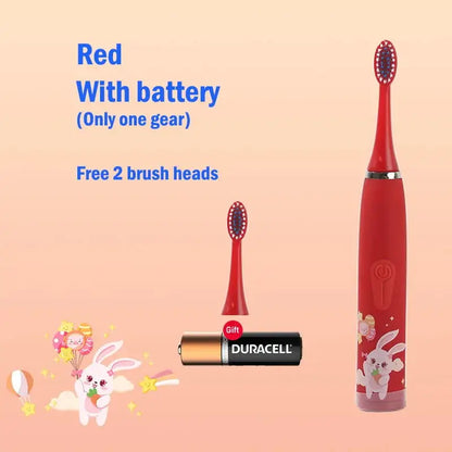 Child's Rechargeable Sonic Electric Toothbrush With Replacement Heads - Smarsty