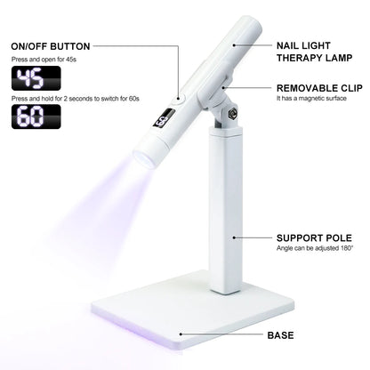 Mini Professional UV LED Nail Dryer Portable and Rechargeable - Smarsty