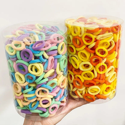 50PCS Colorful Nylon Hair Ties For Kids Gentle Hold - Smarsty