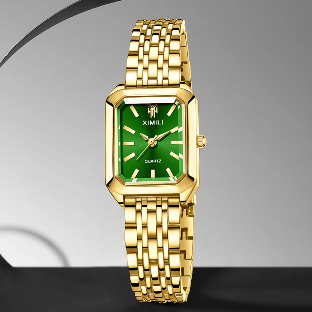 Trendy Women's Rectangular Dial Quartz Watch for Daily Wear - Smarsty