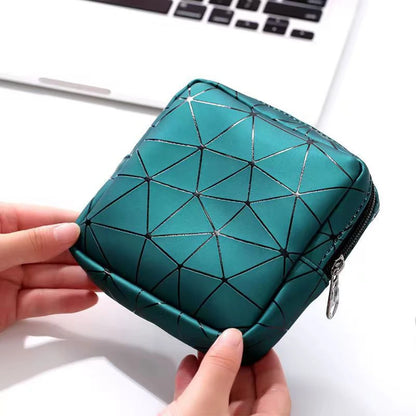 Waterproof Leather Sanitary Napkin Storage Bag With Zipper - Smarsty
