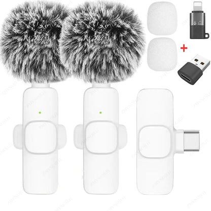 Wireless Lavalier Microphone for iPhone Android Audio Recording - Smarsty