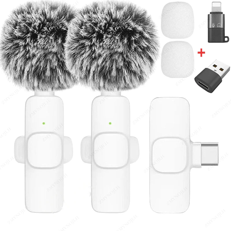 Wireless Lavalier Microphone for iPhone Android Audio Recording - Smarsty