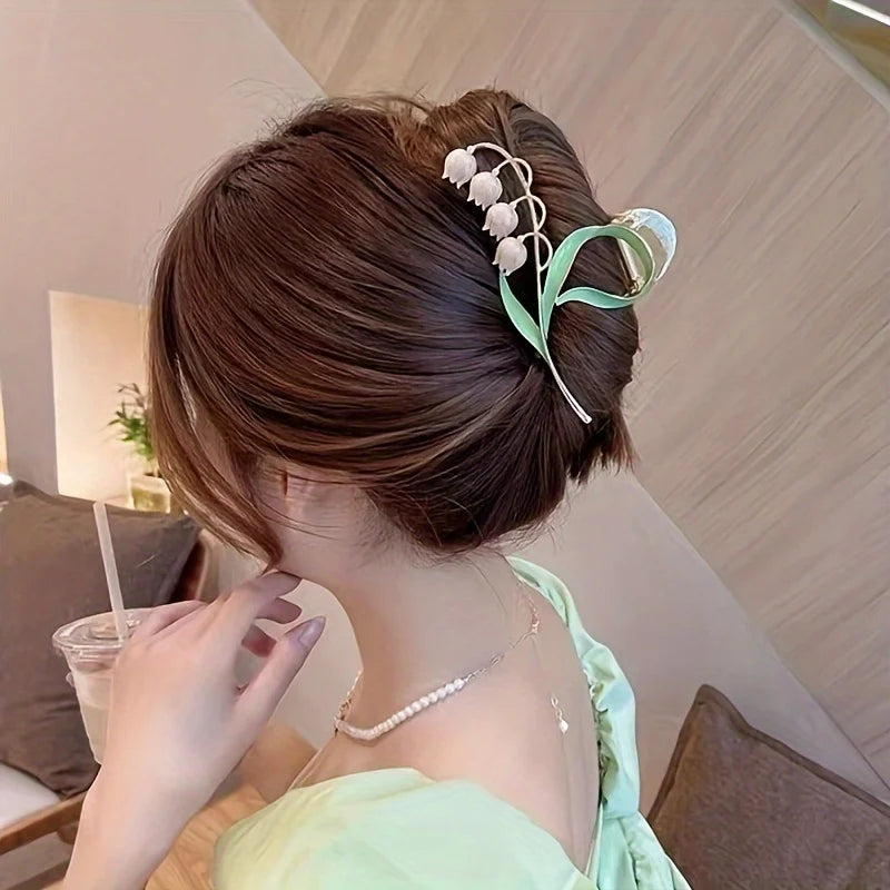 Bell Orchid Hair Clip Large Premium Scratch Resistant - Smarsty