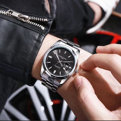 Luxury Waterproof Men's Wristwatch with Luminous Date Feature - Smarsty