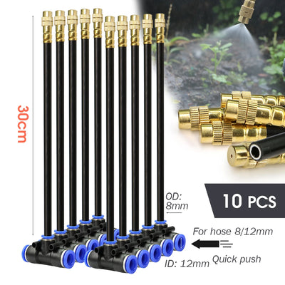 Misting Cooling System with Adjustable Atomizer Nozzles - Smarsty