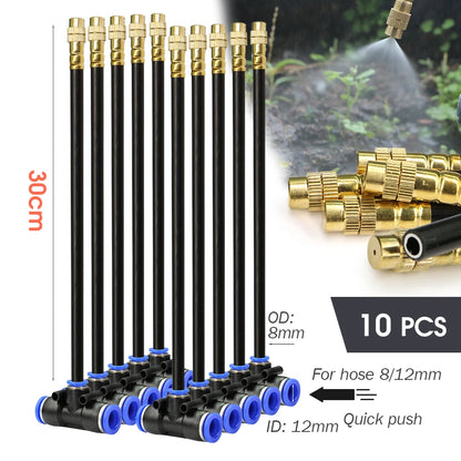 Misting Cooling System with Adjustable Atomizer Nozzles - Smarsty