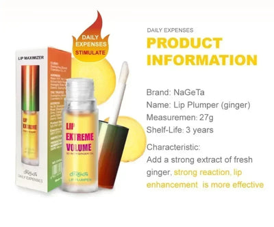 Ginger Mint Lip Plumper Oil for Fuller Youthful Lips - Smarsty
