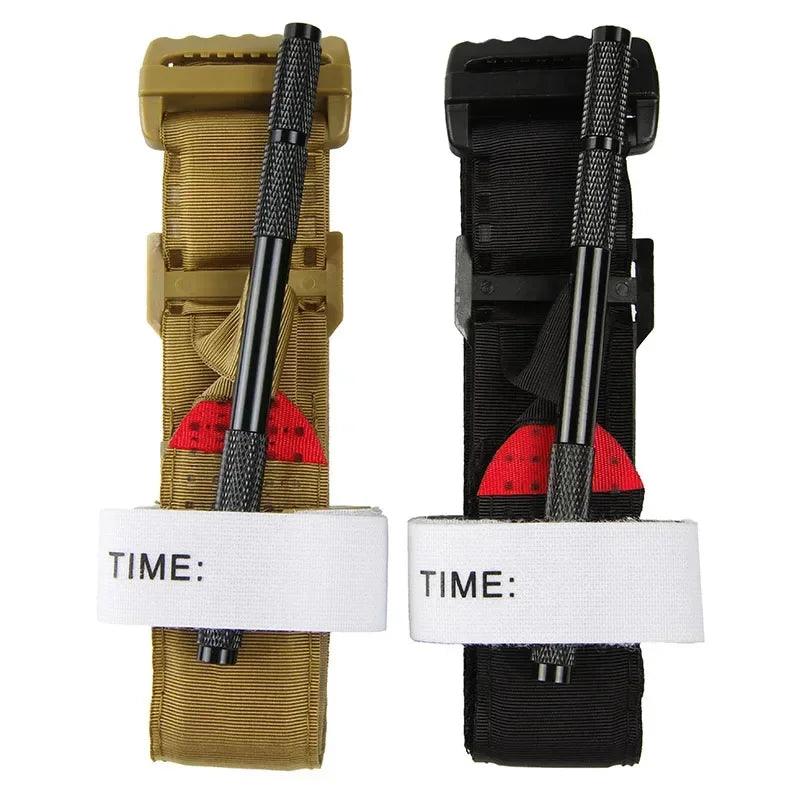 Tactical First Aid Rotary Pressure Aluminum Rod Tourniquet Hiking Militar Outdoor Camping Survival Gear Molle Rescue Tools - Smarsty