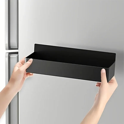 2pcs Storage Magnetic Basket For Fridge Multifunctional Kitchen Storage Rack Saving Space Storage Basket For Refrigerator Fridge by Smarsty