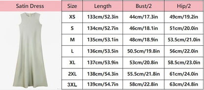AS 2025 spring summer elegance satin dress + knitted top match set maxi floor length woman clothes