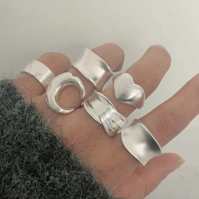 925 Sterling Silver Minimalist Ring Set for Women - Smarsty