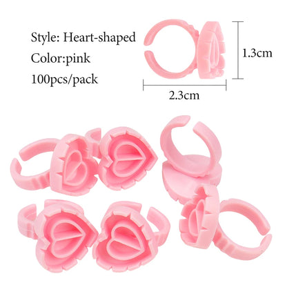 100 Pcs Disposable Eyelash Glue Holder Cups for Easy Makeup - Smarsty