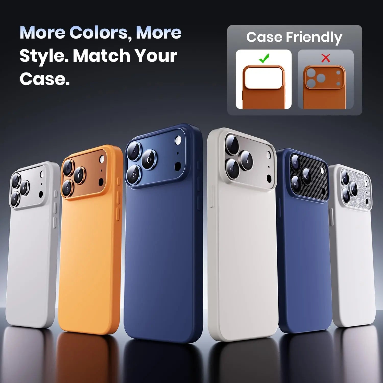 for iPhone 17 Pro Max 17Air Camera Lens Protector Strong Adsorption Metal 9H+ Tempered Glass Camera Screen Full Protective Cover - Smarsty
