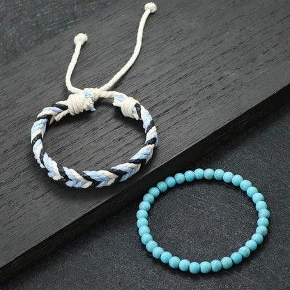 Natural Coconut Husk Wood Bracelet Set for Men - Smarsty