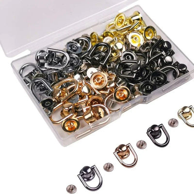 1/10pcs D-shaped Ring Bag Clip Buckles Retro Metal Double Buckle Handbag Chain Handles Connector Bag Strap Hardware Accessories - Smarsty