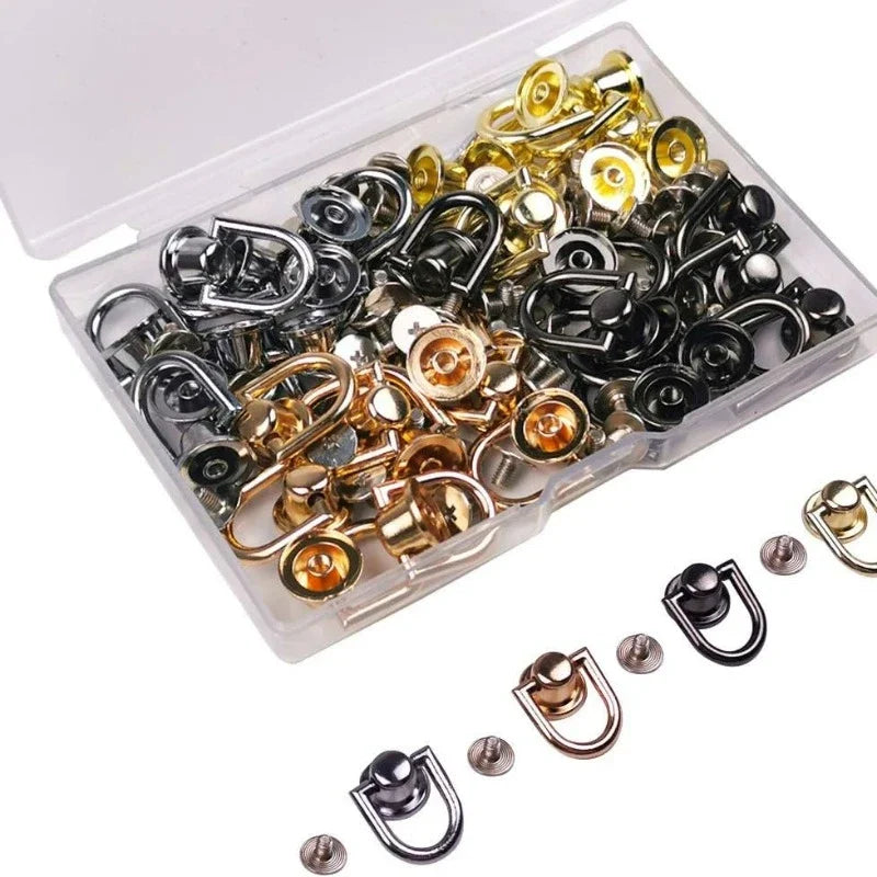1/10pcs D-shaped Ring Bag Clip Buckles Retro Metal Double Buckle Handbag Chain Handles Connector Bag Strap Hardware Accessories