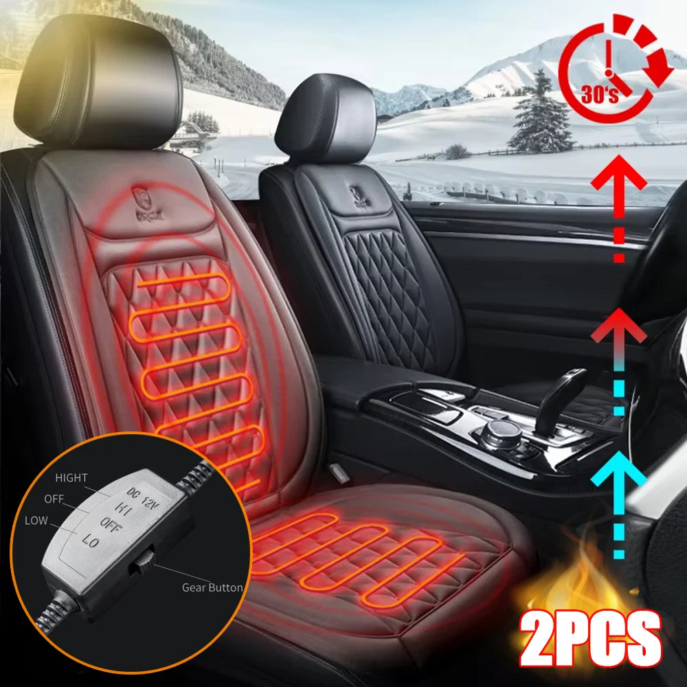 Heated Car Seat Cover 12V Warmth Pad For Winter Comfort - Smarsty