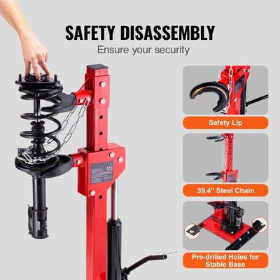 SucceBuy Strut Spring Compressor 4.5 Ton/9920 LBS Hydraulic Jack 1 Ton Rated Compression Force Auto Strut Coil Spring Compressor - Smarsty