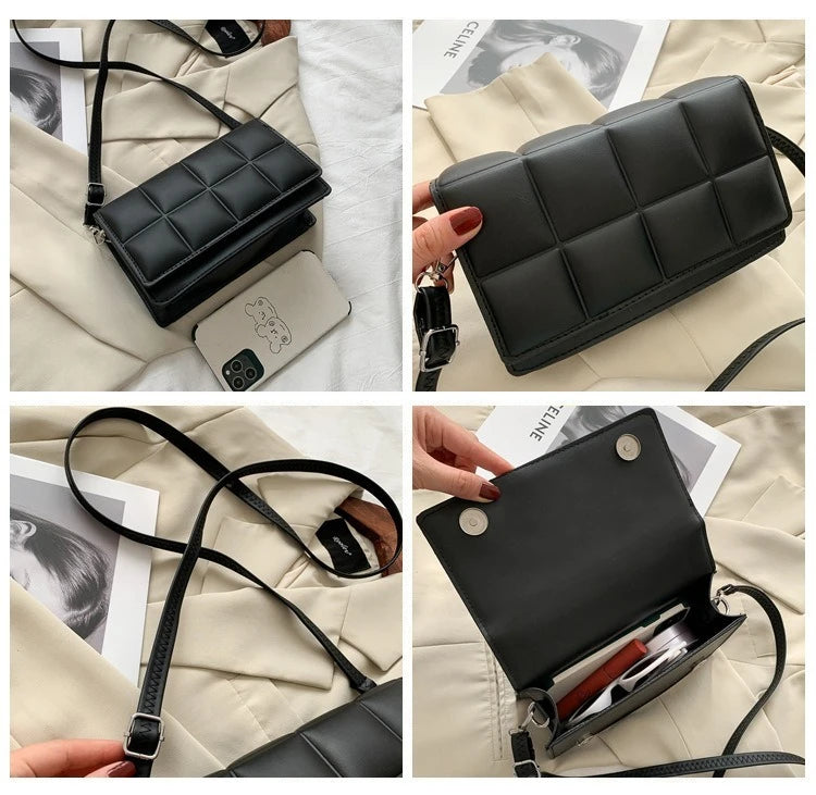 Designer Pu Leather Shoulder Bag Large Capacity Crossbody - Smarsty