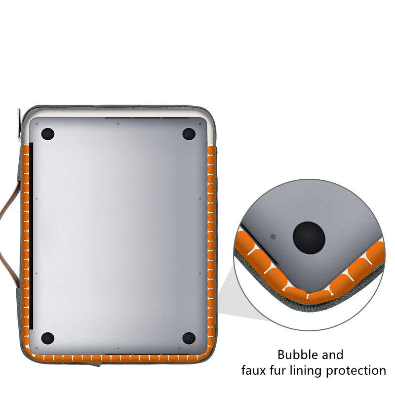 Shockproof Multi Pocket Laptop Sleeve For MacBook Pro