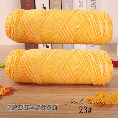 Colorful Dyed Milk Cotton Baby Sweater Yarn for DIY Projects - Smarsty