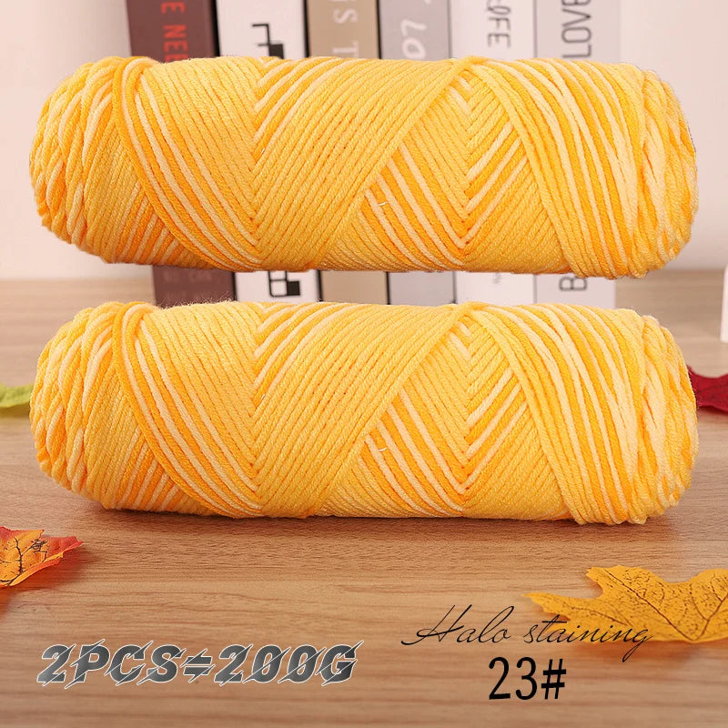 Colorful Dyed Milk Cotton Baby Sweater Yarn for DIY Projects - Smarsty