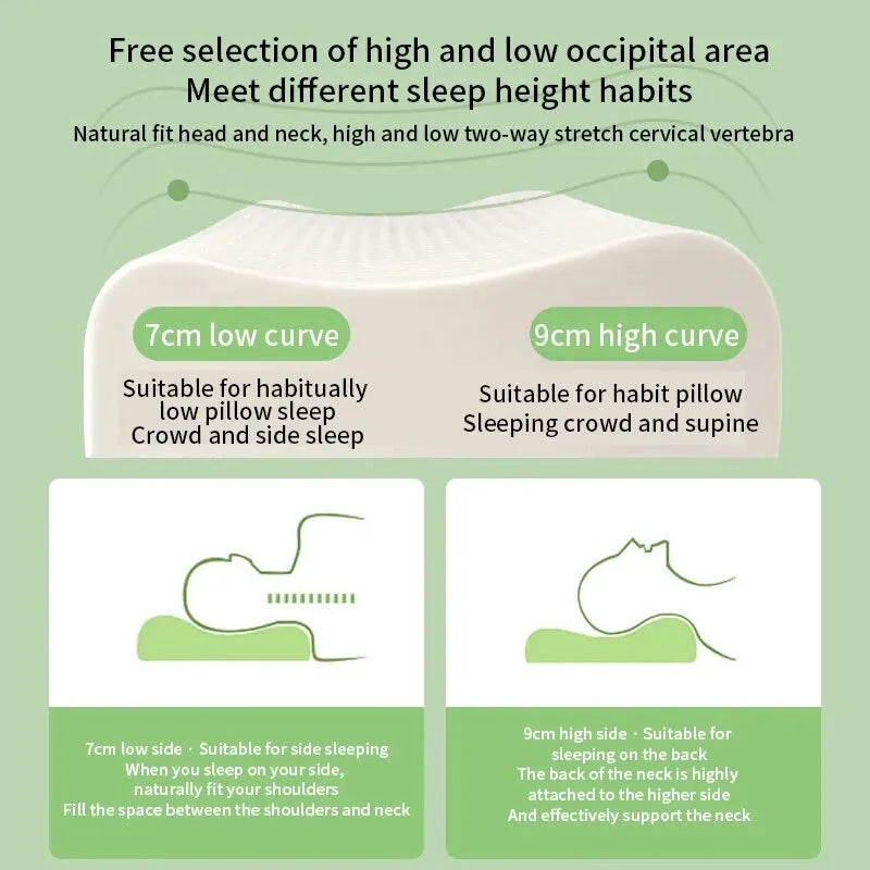 Natural Thai Latex Cervical Pillow for Comfortable Sleep - Smarsty
