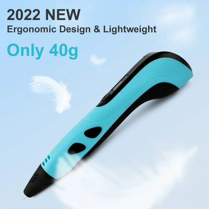2022 NEW 3D Printing Pen 3d Pen Set for Kids Chidren Child's Birthday Christmas Creative DIY Gift LCD Display with PLA Filament - Smarsty