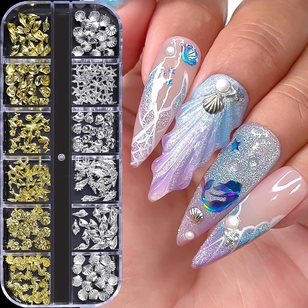 3D Sea Theme Nail Art Charms for Summer DIY - Smarsty