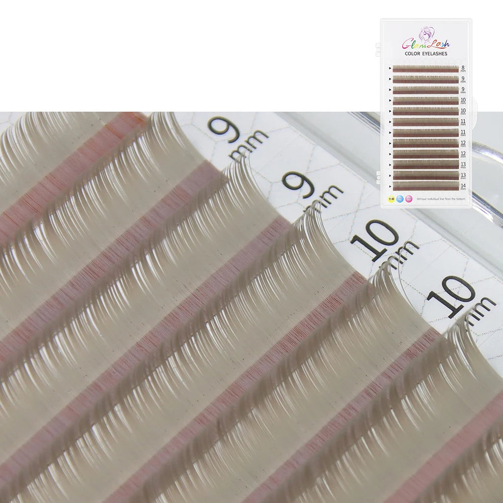Glamlash Morandi Grey Colorful Individual Eyelash Extensions - Smarsty