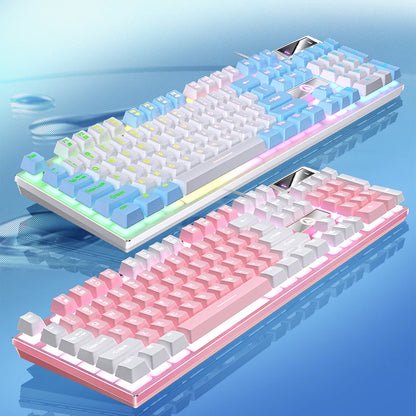 Low Profile Gaming Keyboard With Numpad Wired USB Cable