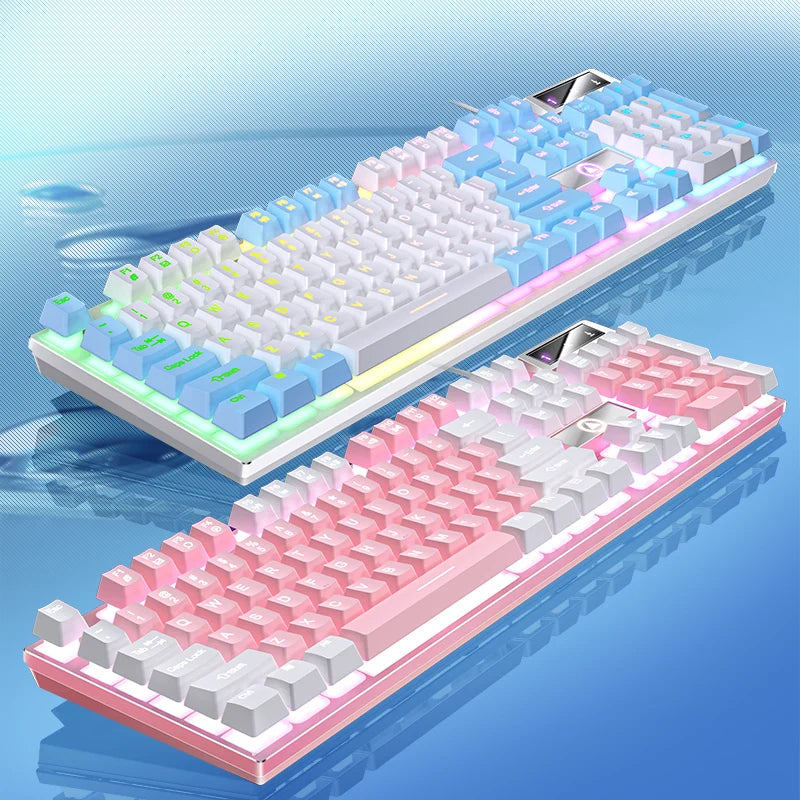 Low Profile Gaming Keyboard With Numpad Wired USB Cable