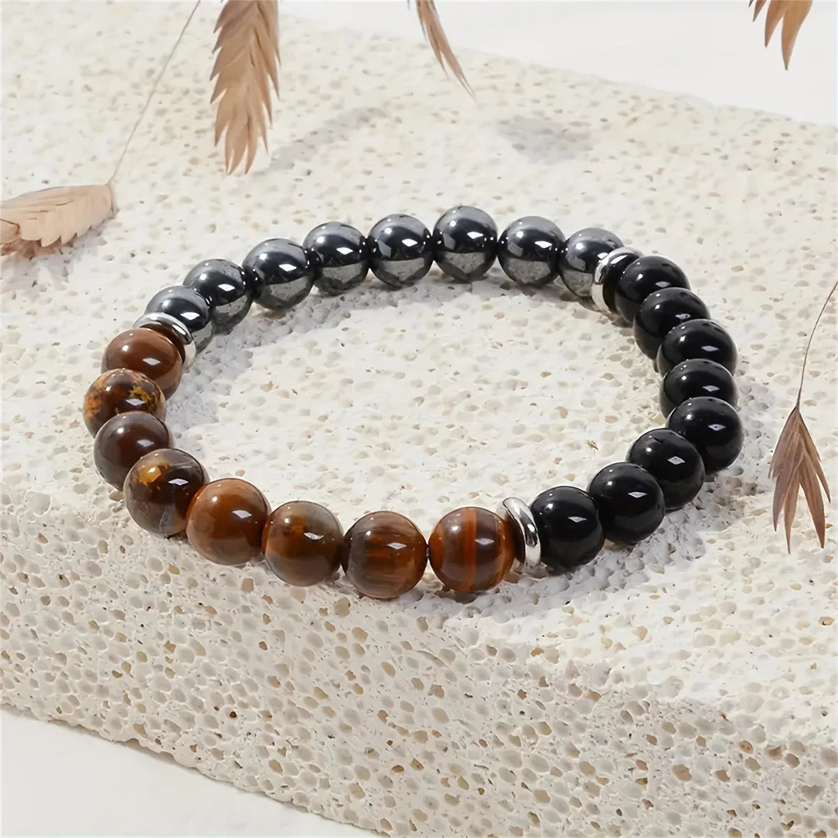 Triple Protection Gemstone Bracelet for Strength and Balance - Smarsty
