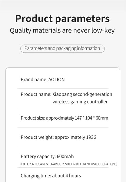 AOLION Bluetooth Controller for Switch PC iOS Android Turbo Function - Smarsty