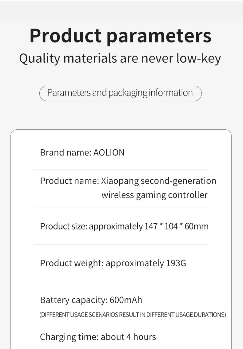AOLION Bluetooth Controller for Switch PC iOS Android Turbo Function - Smarsty