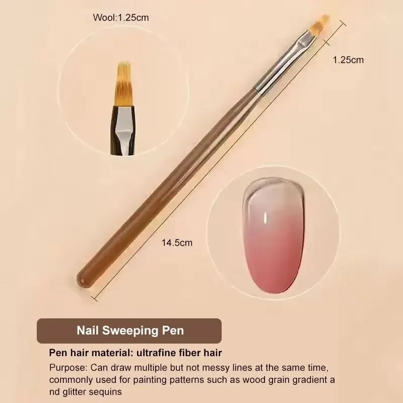 9PCS UV Gel Nail Brush Set for Creative Nail Art - Smarsty