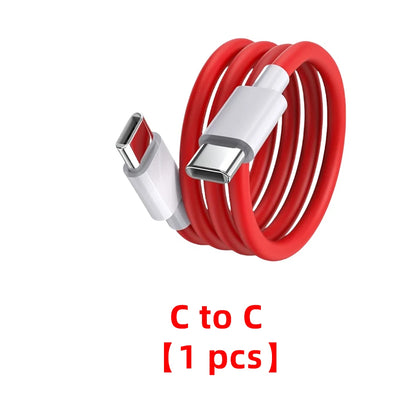 Oneplus 13 12 11 Cable Original 80W Supervooc Warp Charge Usb Type C Cable 100W Fast Charge One Plus 10T Nord CE 4 10 Ace 3 Pro - Smarsty