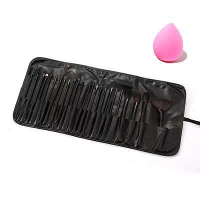 Free Gift Bag and Sponge for 24 pcs Makeup Brush Sets Cosmetics Brushes Eyebrow Powder Foundation Shadows Make Up Tools - Smarsty
