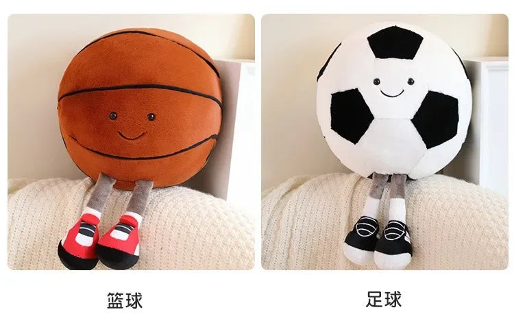 cm football doll, basketball plush toy, creative football doll, pillow, pet ball, dog and cat interactive toy - Smarsty