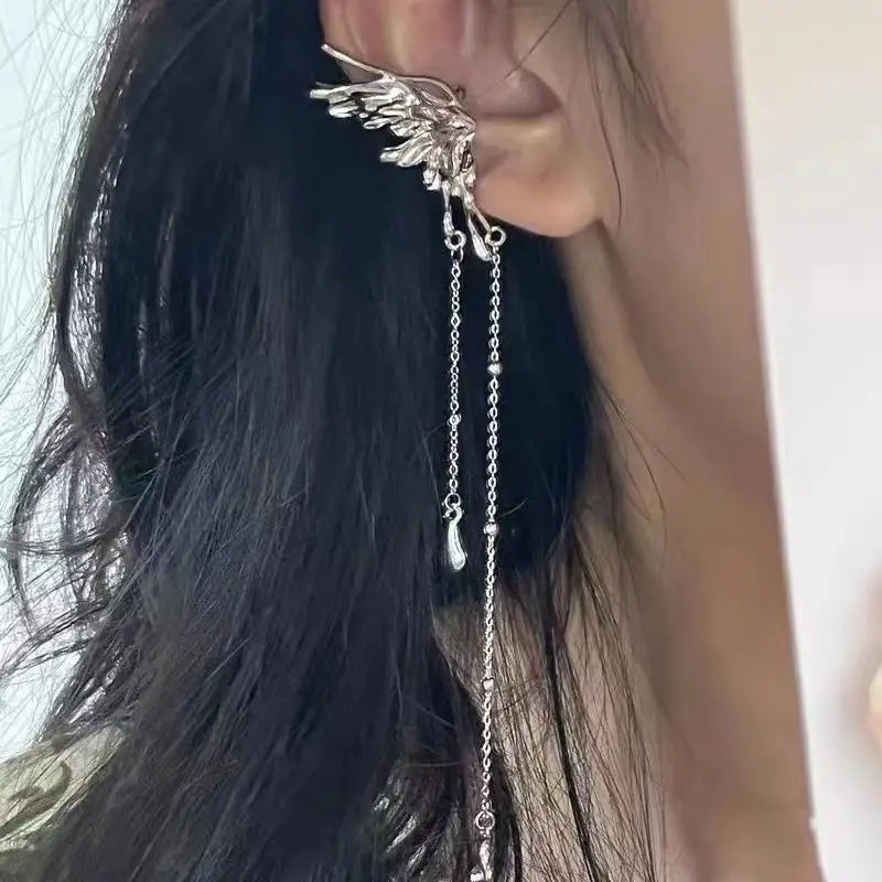 Y2K Fairy Butterfly Ear Clips with Trendy Tassels for Women - Smarsty