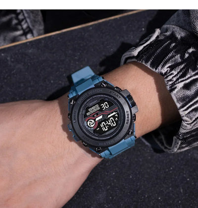 YIKAZE Men's Waterproof Sports Watch with LED Display - Smarsty