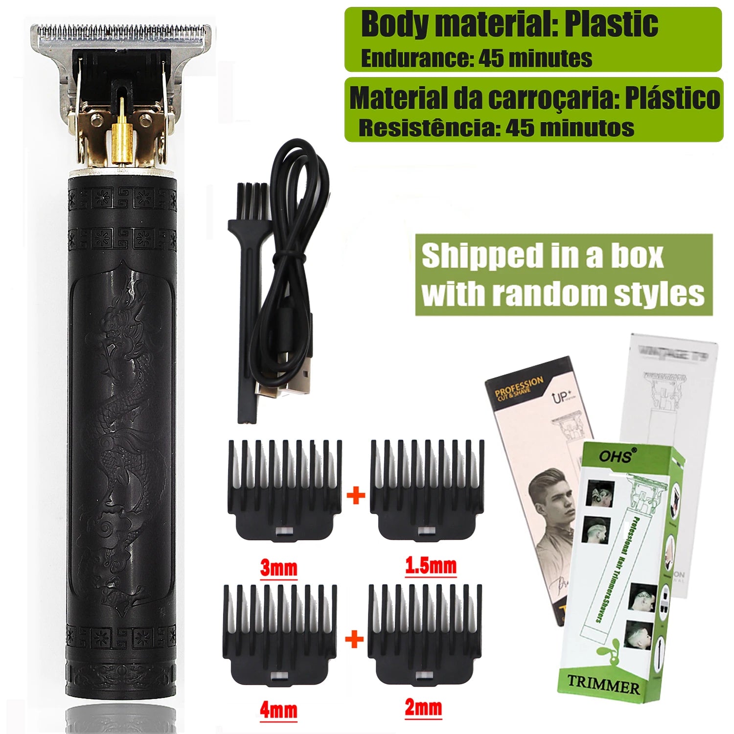 T9 Hair Clipper Repair Beard Shaving Body Hair Trimmer Clippers Electric Machine Men Haircut Machine 0mm Barber Shaver - Smarsty