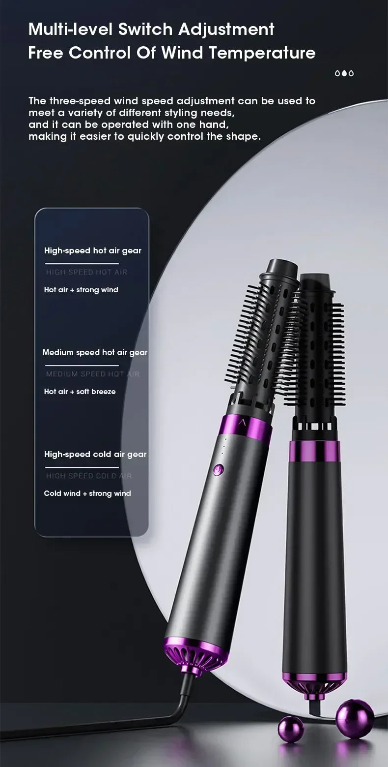 5 in 1 Electric Hair Dryer and Straightener Set - Smarsty