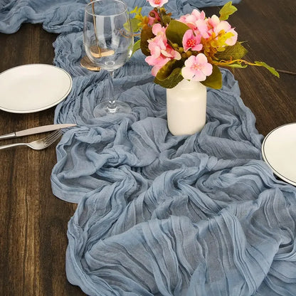 Pink Cheesecloth Table Runner for Romantic Weddings - Smarsty