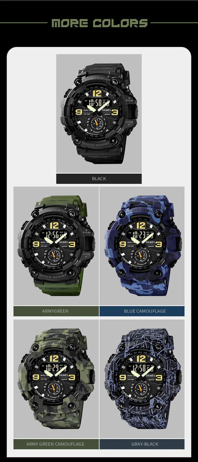 Skmei 1637 Waterproof Sport Wristwatch with Dual Movement - Smarsty