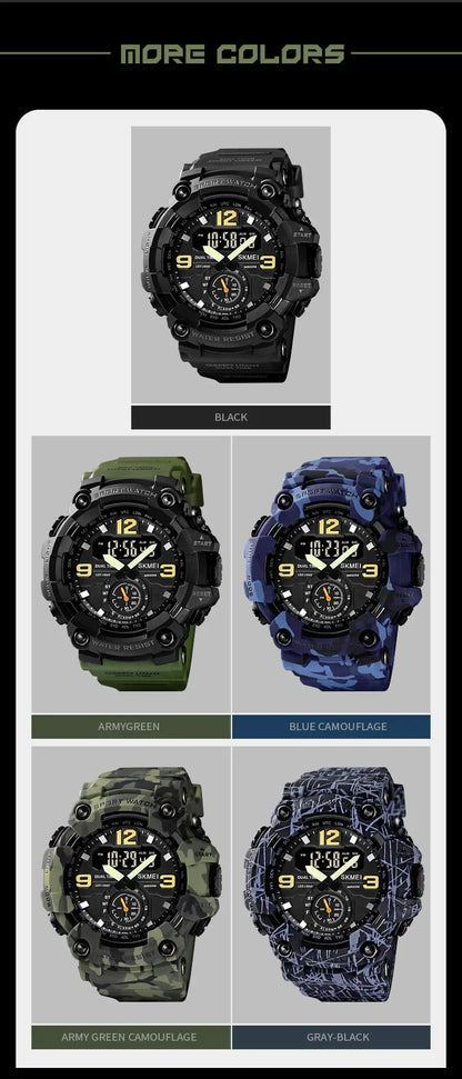 Skmei 1637 Waterproof Sport Wristwatch with Dual Movement - Smarsty