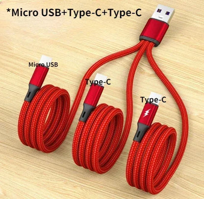 3 in 1 USB Charge Cable for Fast Mobile Charging - Smarsty