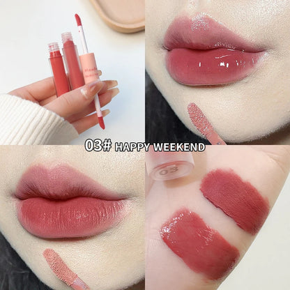 Double End Lip Glaze Glossy Color and Moisture - Smarsty