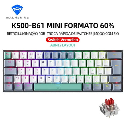 60 Percent Mechanical Keyboard With RGB Colorful Backlight